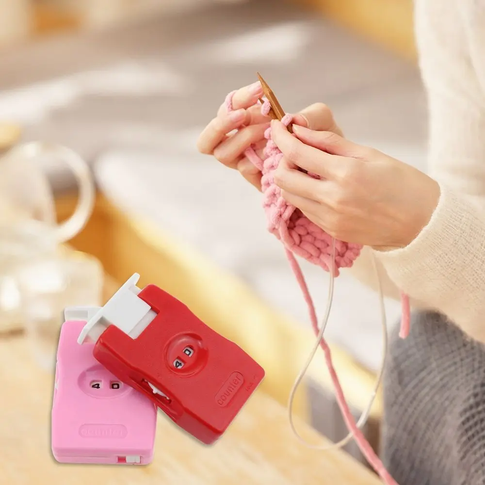 Manual Knitting Row Counter Stitch Row Knitted Loops Record Press Clicker Hand Button Woven Register DIY Sweater Knitting Tools