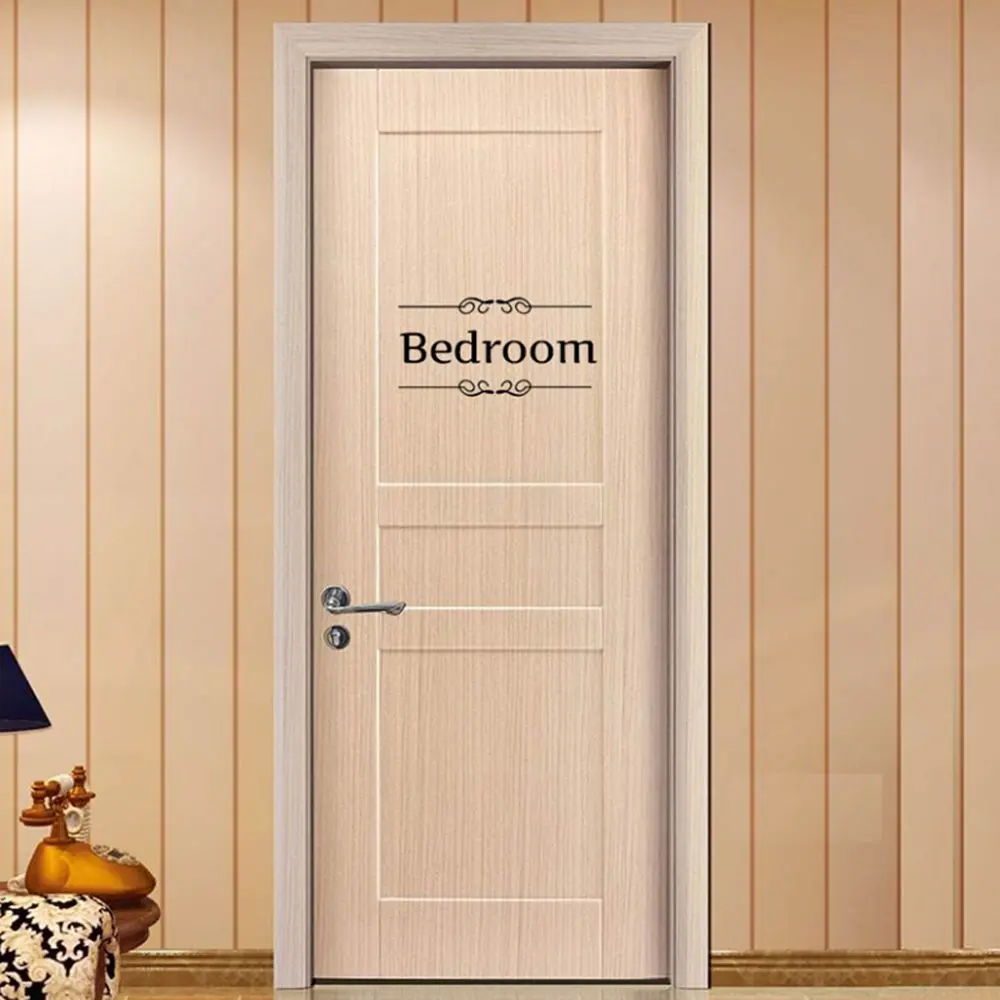 Kitchen Bathroom Bedroom Playroom Office Entrance Sign Door Stickers Home Decoration Diy Vinyl Wall Art Toilet Decals