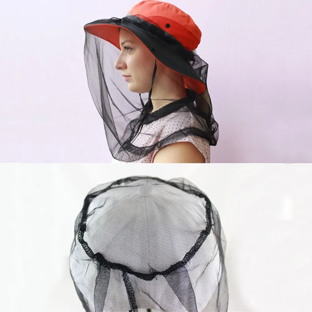 Bee Protection Face Protector Outdoor Fishing  Mosquito Hat Fishing Cap Mesh Hat  Head Net Summer