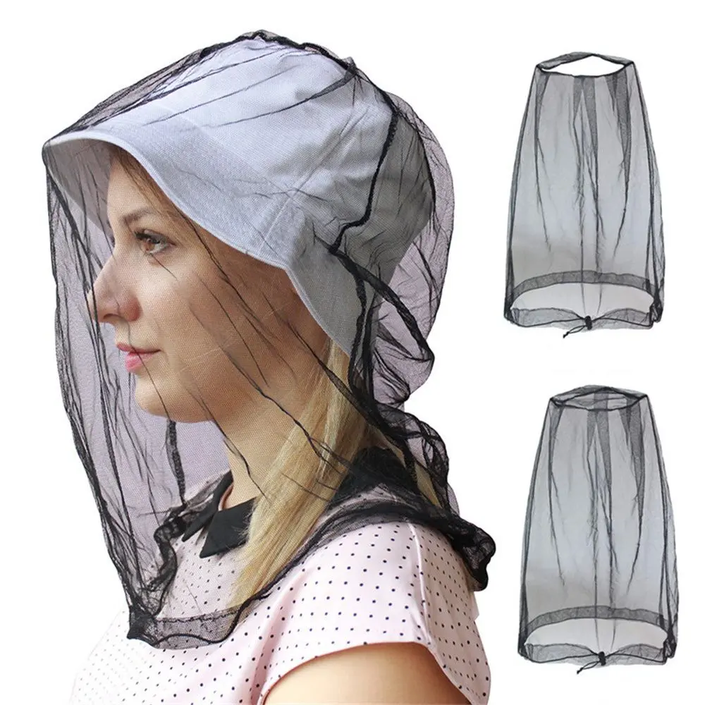Bee Protection Face Protector Outdoor Fishing  Mosquito Hat Fishing Cap Mesh Hat  Head Net Summer