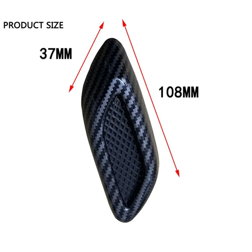 2Pcs Carbon 3D Car Side Fender Air Vent Hood Scoop Outlet Cover Decorative Modification For BMW For Audi For Honda For VW