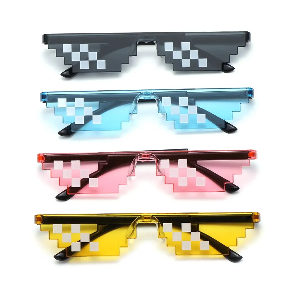 Funny Mosaic Sunglasses, Thug Life Sunglasses, Retro Gamer Robot Sunglasses Birthday Party Cosplay Favors for Men & Women
