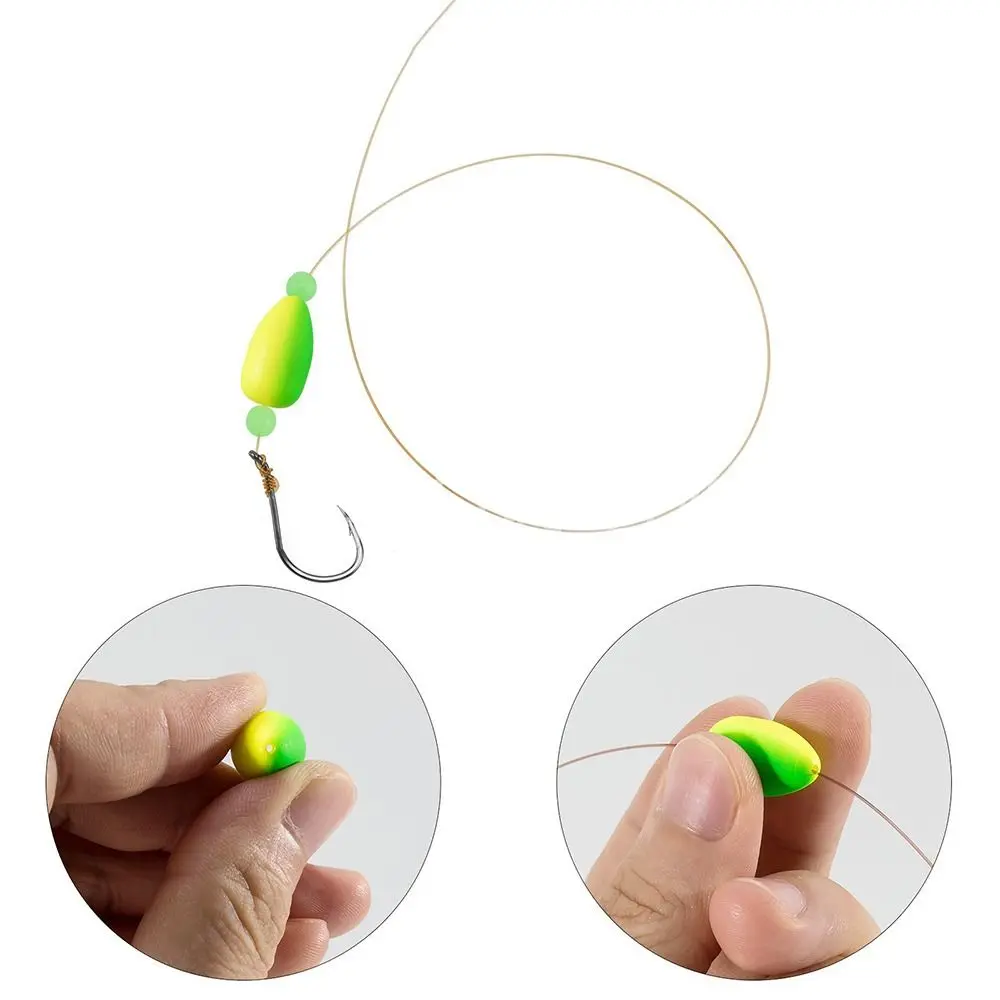 50pcs Foam Floats Ball Beads Beans Fishing Float set Bottom Rig Rigging Material Fishing Tackle Accessories Pick Size