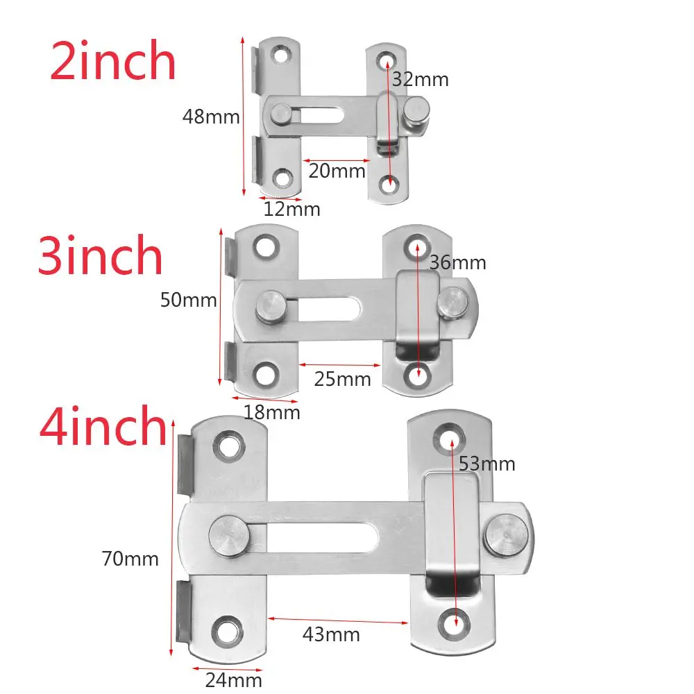 Stainless Steel Hasp Window Cabinet Sliding Door Lock Home Safety  Hotel Security Hardware