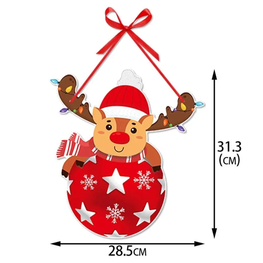2024 Christmas Door Hanger New Year Party Pendants Xmas Tree Hanging Oranments Santa Claus Snoweman Elk Merry Christmas Decor
