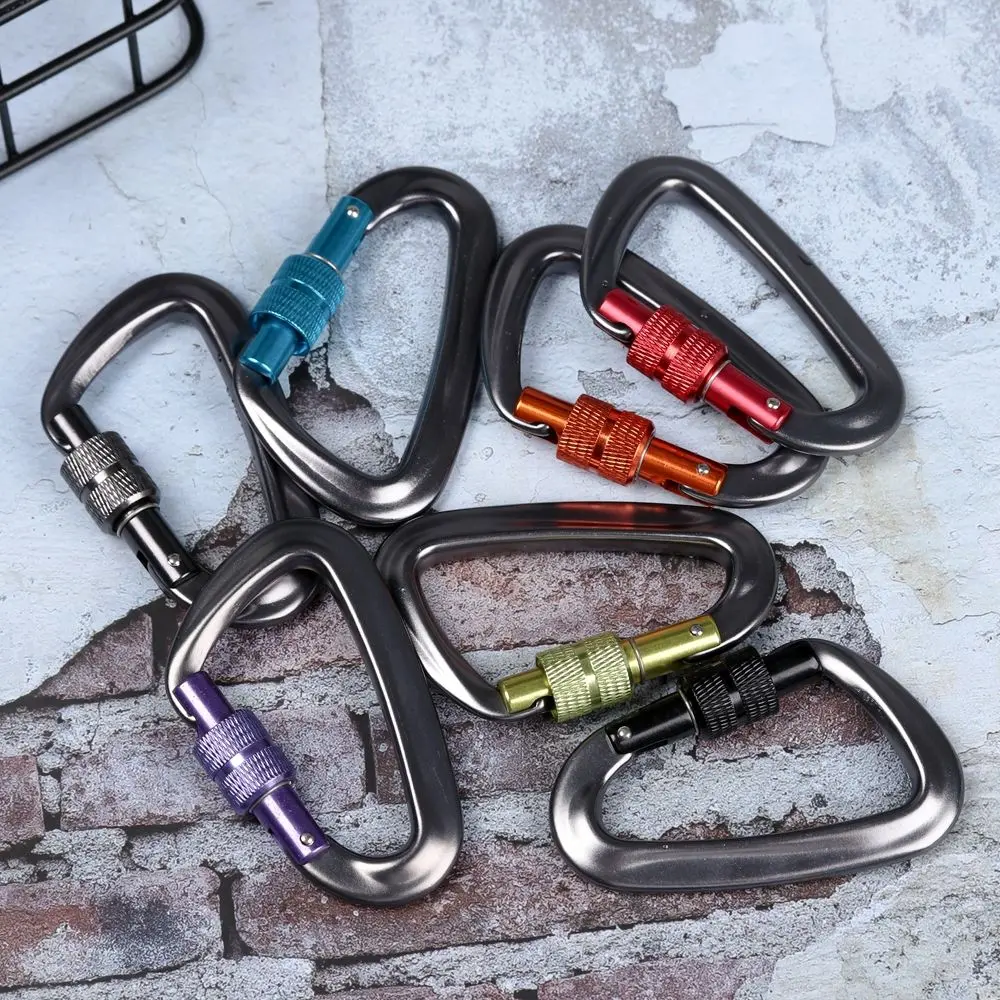 6 Colors Outdoor Tools Climbing Equipment Security Safety Locks Quickdraws Lock Climbing Carabiner Professional Climbing Buckle