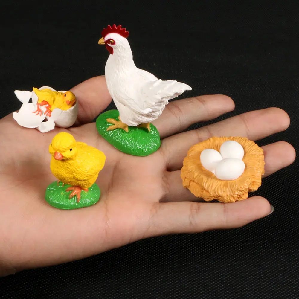 Simulation Animals Growth Cycle Butterfly Ladybug Chicken Dragonfly Frog Life Cycle Figurine Model Early Education Kids Toy