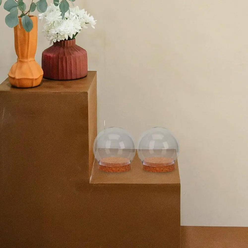 Preserved Fresh Flowers Glass Cover Flower Dustproof Cover Transparent Glass Dome Protector Clear Flower Domes