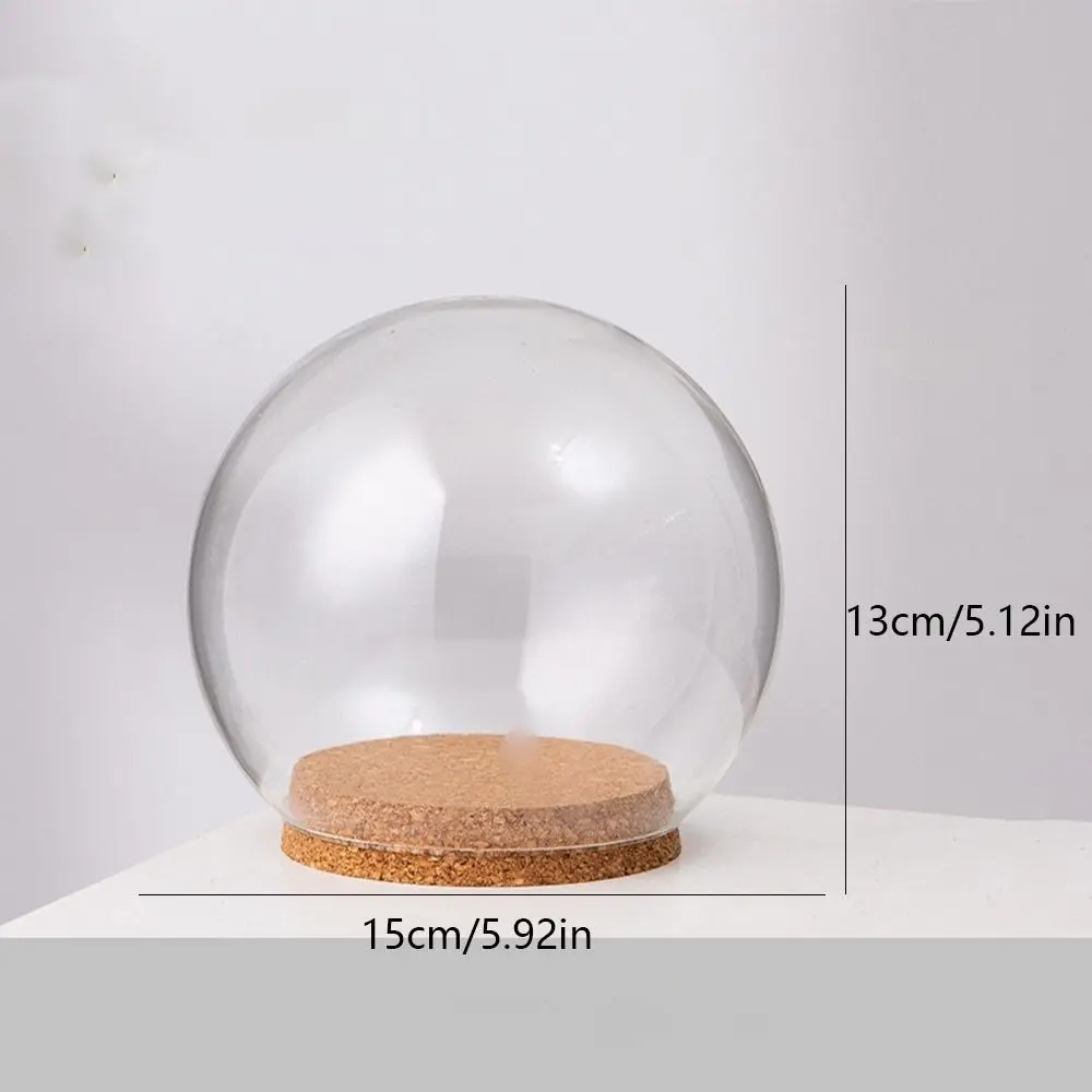 Preserved Fresh Flowers Glass Cover Flower Dustproof Cover Transparent Glass Dome Protector Clear Flower Domes