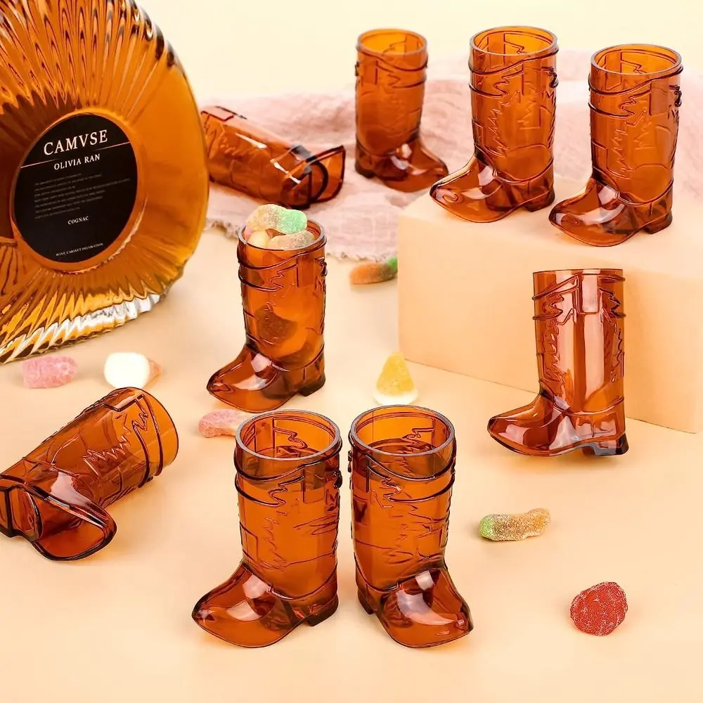 1 Oz Mini Cowboy Boot Shot Glasses Cowboy Glasses Western Cowboy Glasses for Cowboy Cowgirl Bachelorette Party