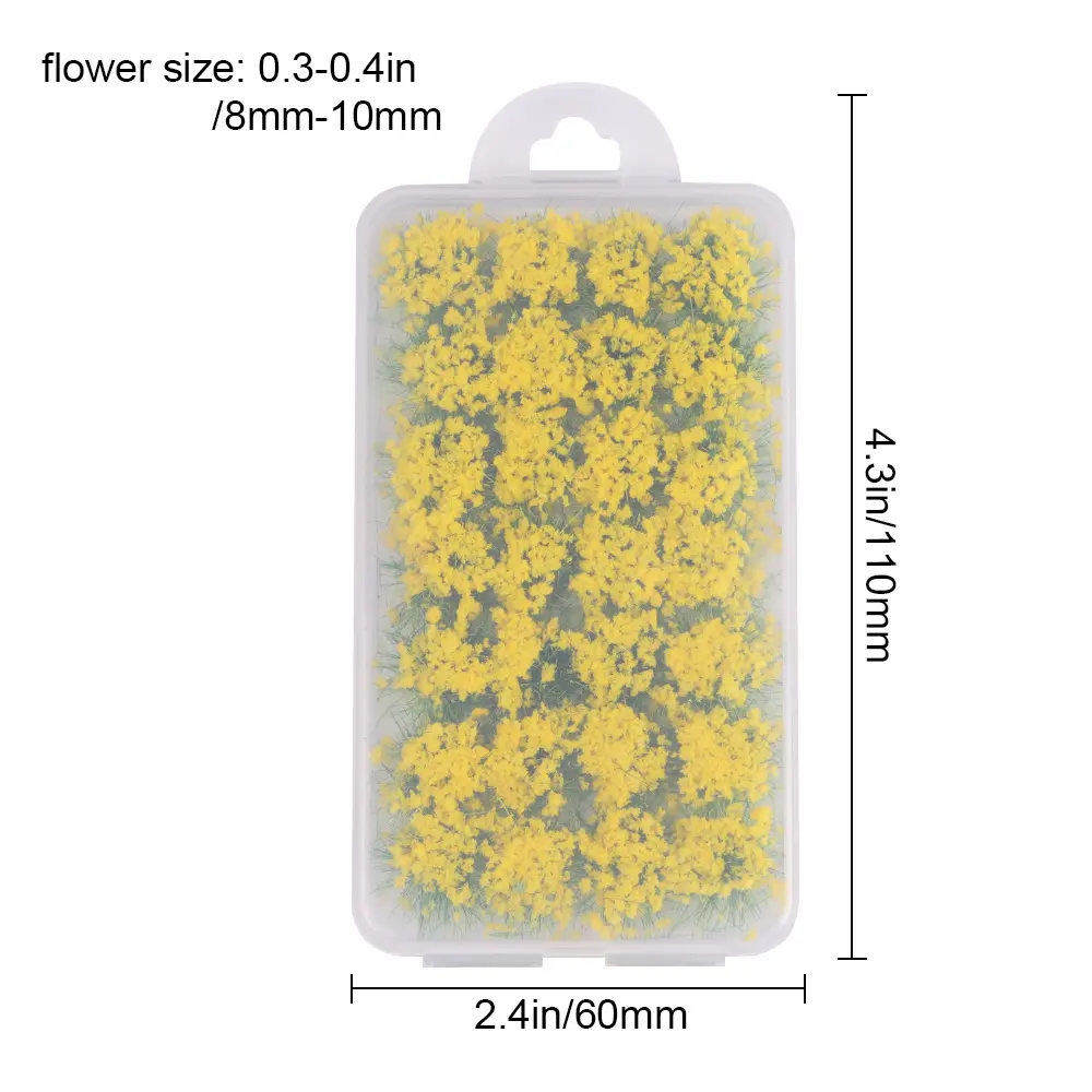 28PCS/Box Model Scene Simulation Terrain Production Flower Cluster Mini Micro Landscape Wild Miniature Grass Game Sandbox