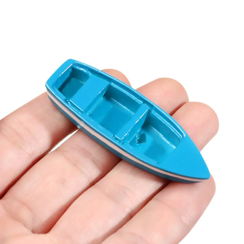 Mini Paddle Boat Beach Chair Sea View Decoration Ornaments Micro Landscape DIY Fairy Garden Miniature Dollhouse Accessories