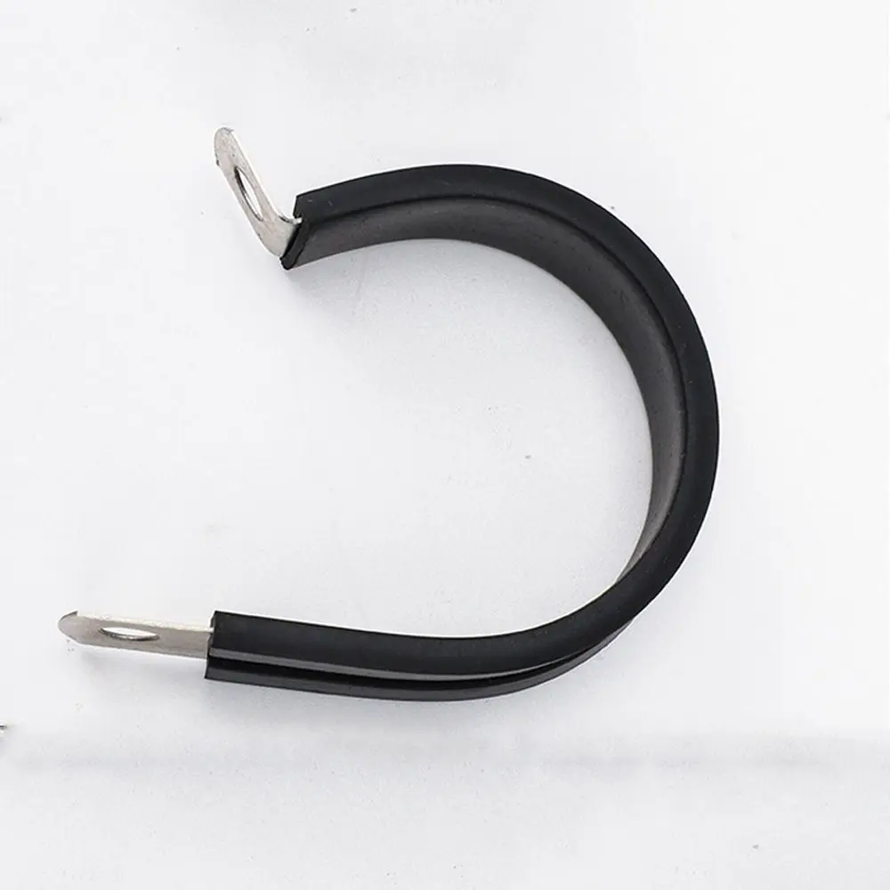 Rubber Lined Clips Wiring Hose Clamp High Quality R-type Pipe Bracket Cable Mounting Fix Fasteners Hardware Electrical Fittings