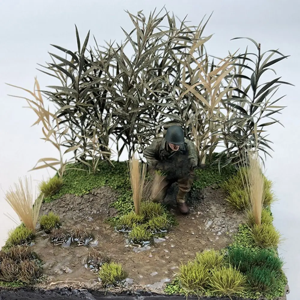 Micro Landscape DIY Accessories 1 Box Sand Table Vegetation Long Leaf Grass Cluster Miniature Reed Scene Model Railway Scenery