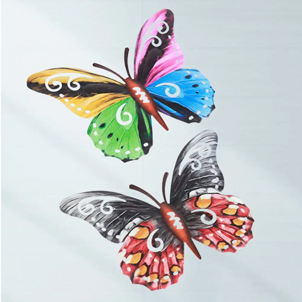 Bedroom Home Decoration Indoor Outdoor Artwork Statue Iron Art Metal Butterfly Ornament Garden Craft Wall Hanging