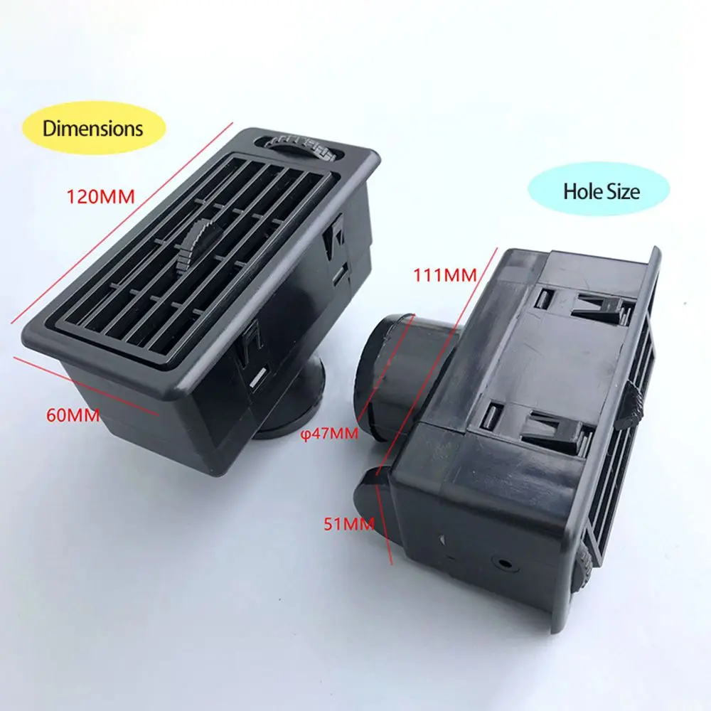Car Air Conditioner Air Vent A/C Dashboard Air Outlet Ventilation And Defrosting For Car RV ATV Truck Trailer Camper Motorhome