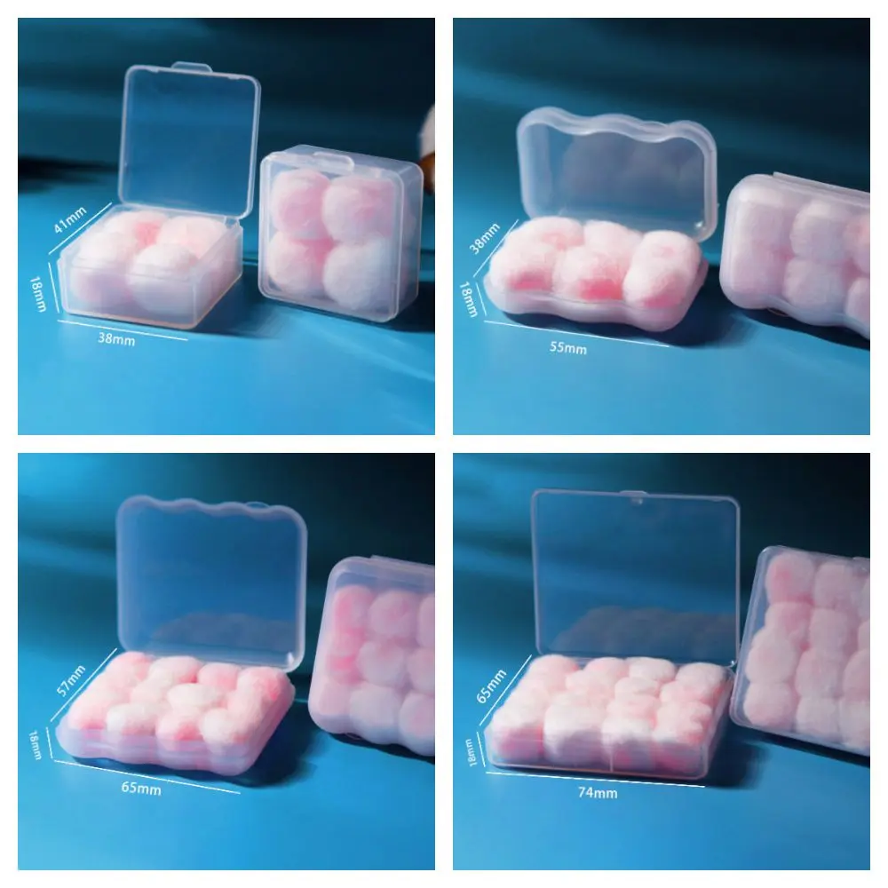 2/4/6/12/20PCS Gift Soft Wax Cotton Earplugs Wax Kneadable Ear Plugs Airplane Sound Insulation Noise Reduction Ear Plug Unisex