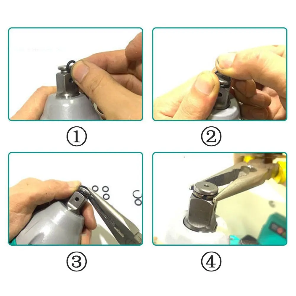1/2" Retaining Ring Clip with O-Ring for Impact Wrench Socket Retainer Rings Socket Retaining Drive Friction Rings Part