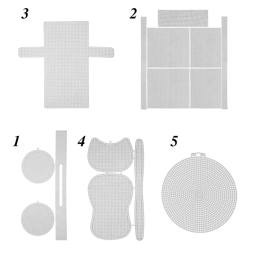 Variety DIY Accessories Woven Material Grid Plate Knitted Piece for Weaving Bags
