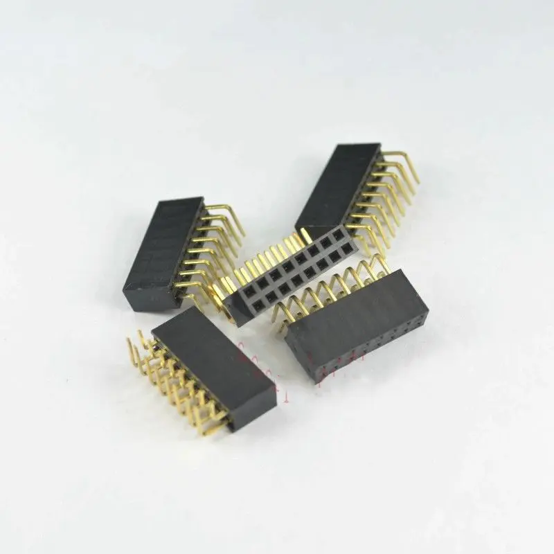 10PCS 2X8 PIN Double Row Right Angle Female Pin Header 2.54MM Strip Connector Socket