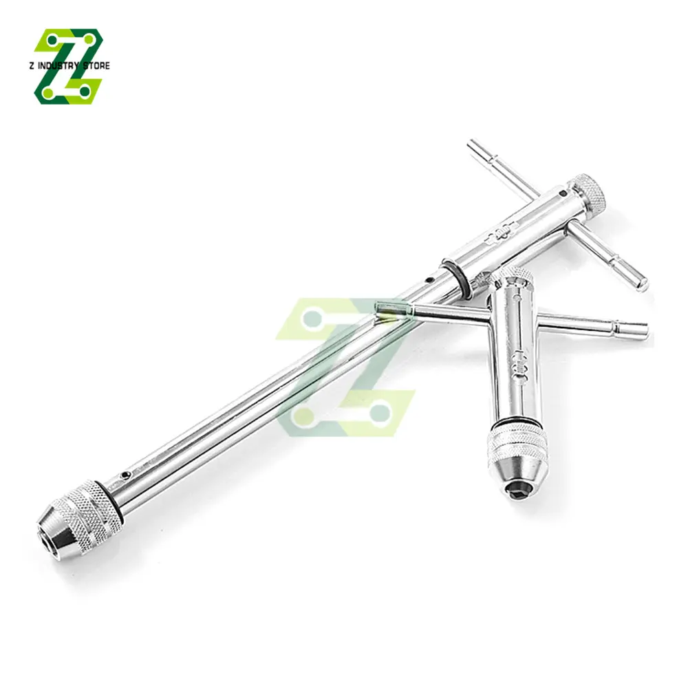 Adjustable M3-8 M5-12 T-Handle Ratchet Tap Wrench Tap Screw Holder Male Thread Metric Plug Mechanical Workshop Tools Hand Tool