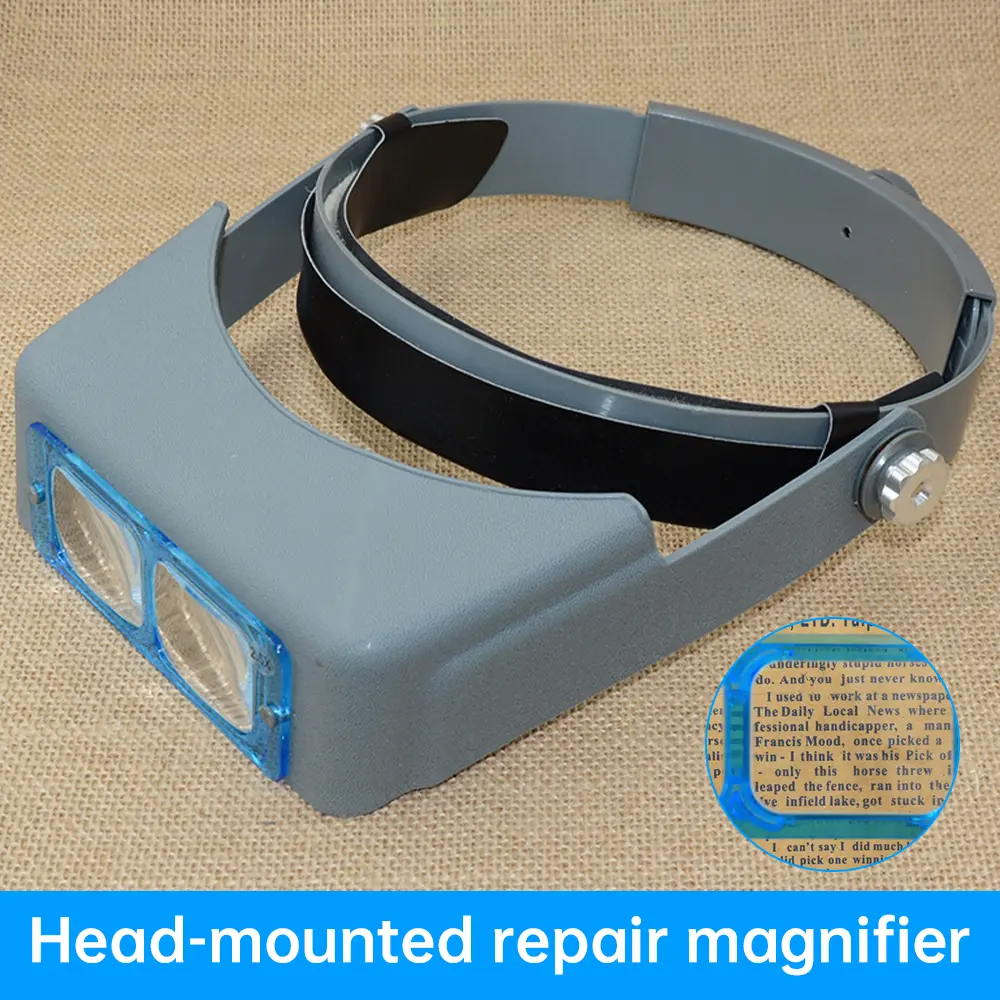 Head-mounted Magnifying Glasses With 4 Pairs Of Replaceable Magnifying Lenses Reading Welding Engraving Magnifying Glasses