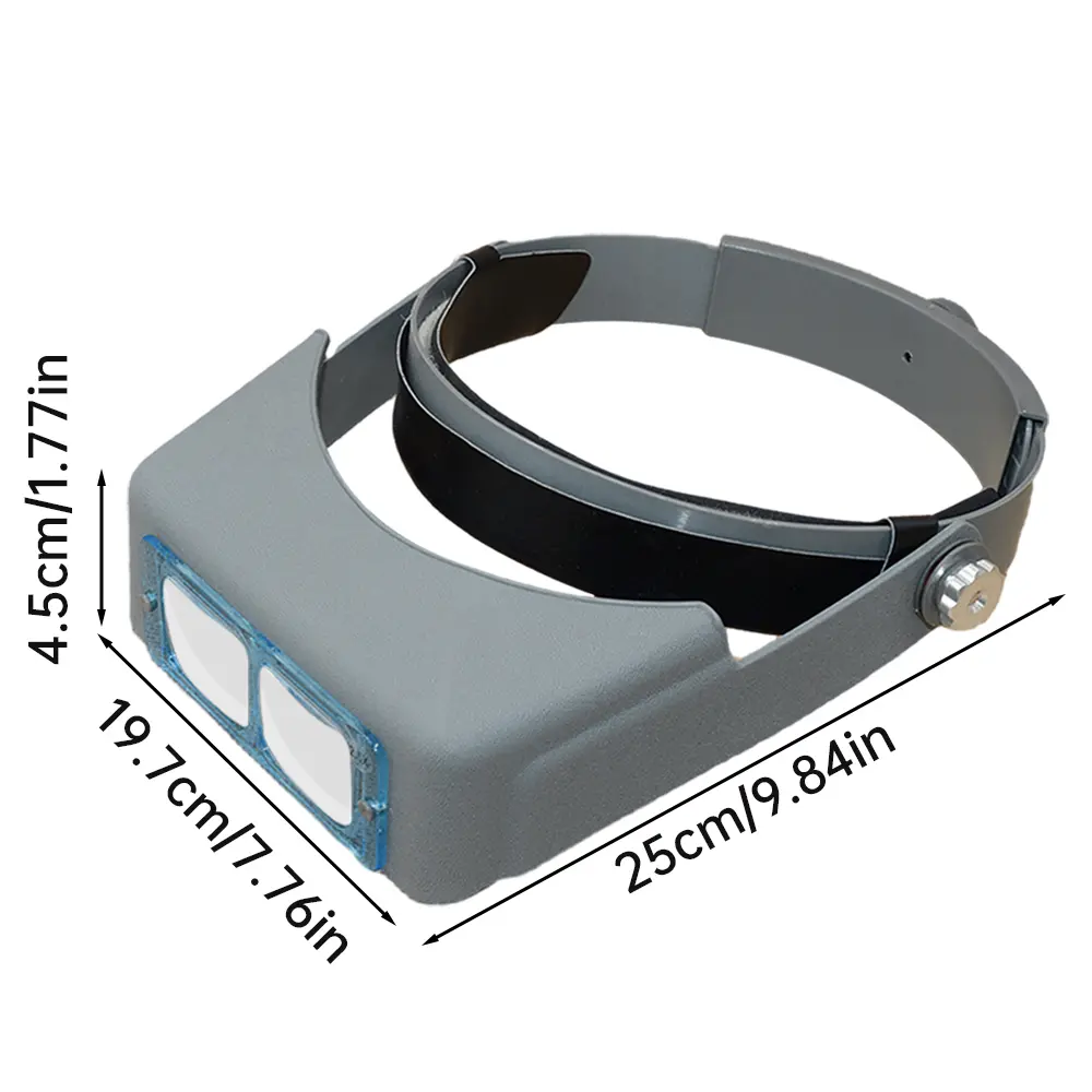 Head-mounted Magnifying Glasses With 4 Pairs Of Replaceable Magnifying Lenses Reading Welding Engraving Magnifying Glasses