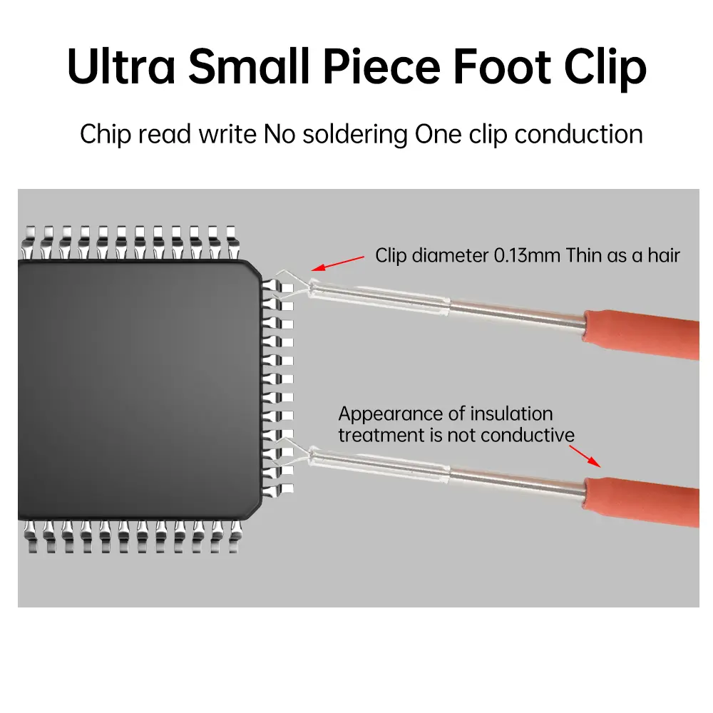 10X Universal Chip micro IC Clamp SOP SOIC TSOP MSOP SSOP SOP8 SMD IC Test Clip Pin Socket Adpter Programmer for Logic Analyzer
