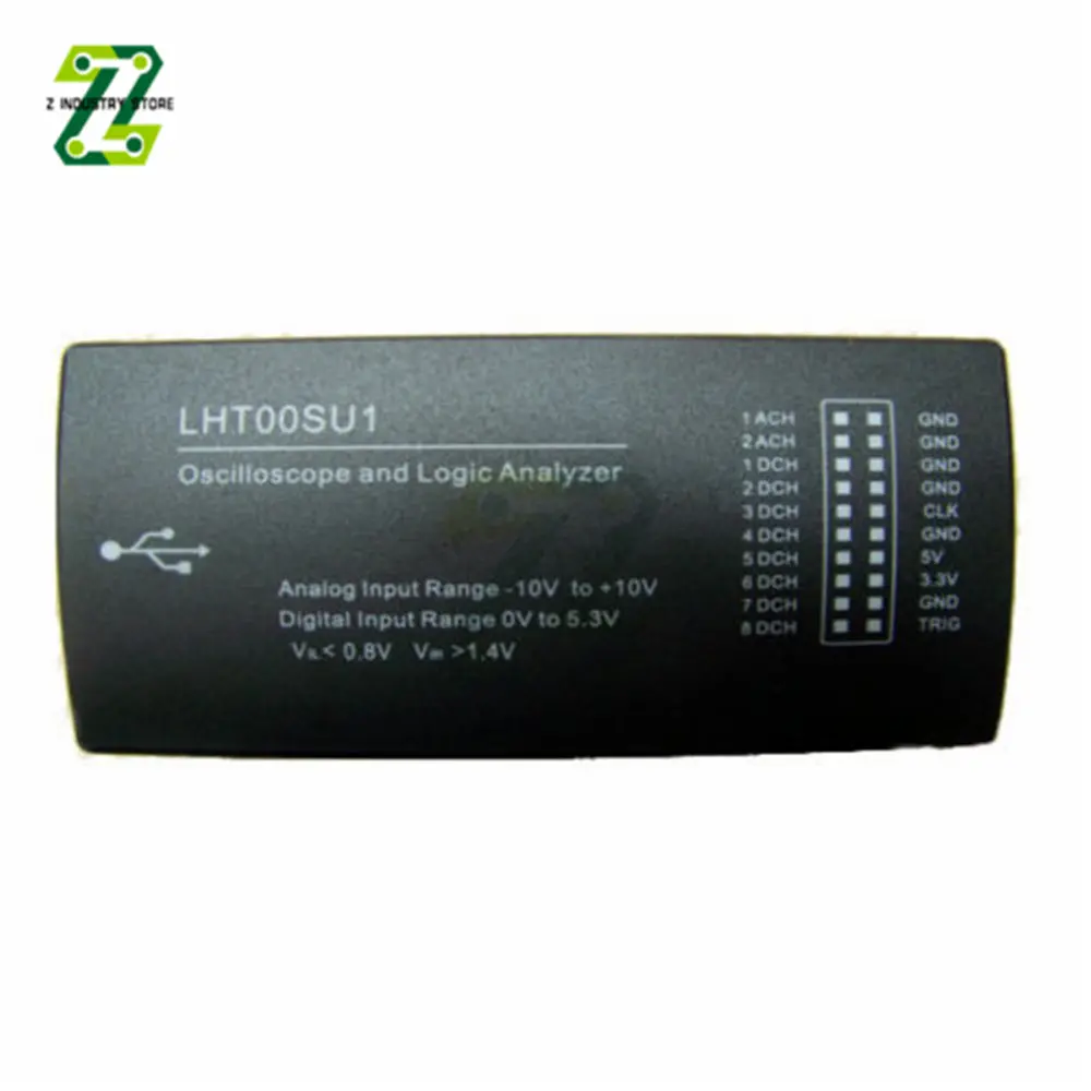 Virtual Oscilloscope Logic Analyzer LHT00SU1 Multi-function Signal Generator I2C SPI CAN Uart With Clamp Line and USB Connector