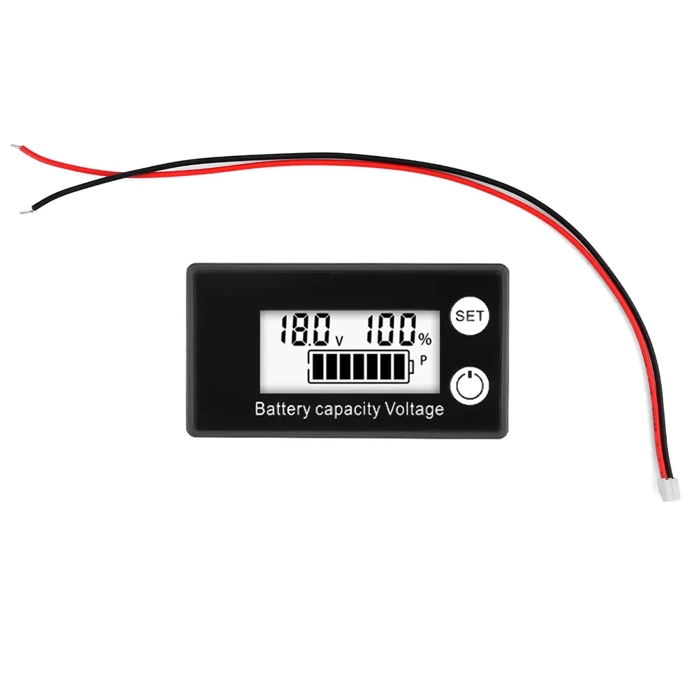 6133A LCD Battery Capacity Indicator Temperature DC 8V-100V Lead Acid Lithium LiFePO4 Voltmeter Voltage Gauge Lower High Version