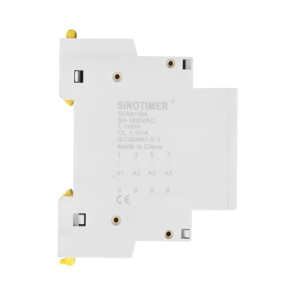 SDM010A 35mm Din AC 80-500V Rail Type Three-phase Ammeter LED Digital Display Amperemeter 1-100A