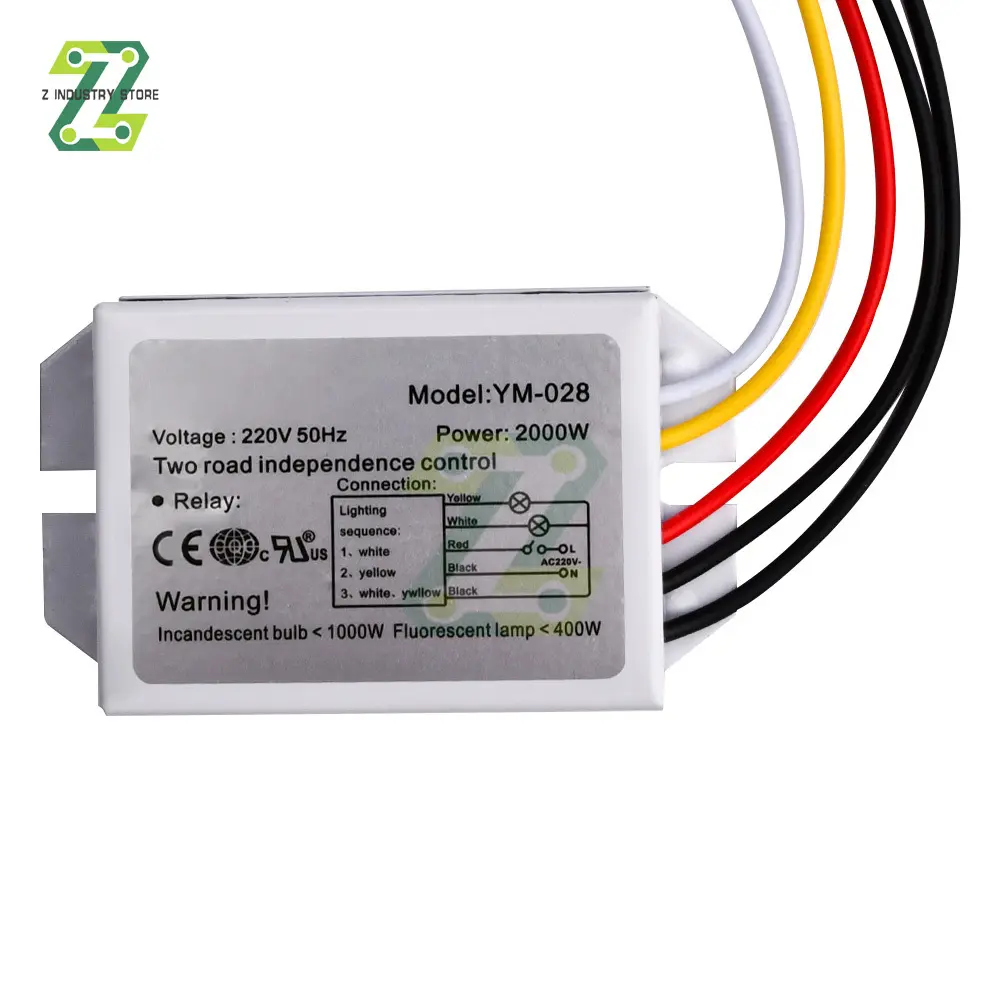 220V 2 Ways 3 Ways Digital Subsection Switch 1000W for Ceiling Light Independence Control Section Switch Piecewise Switch