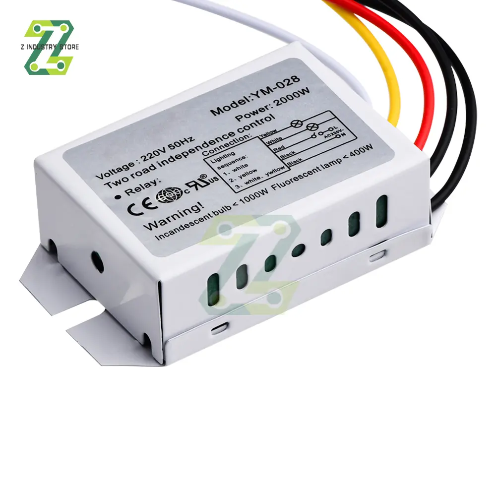 220V 2 Ways 3 Ways Digital Subsection Switch 1000W for Ceiling Light Independence Control Section Switch Piecewise Switch