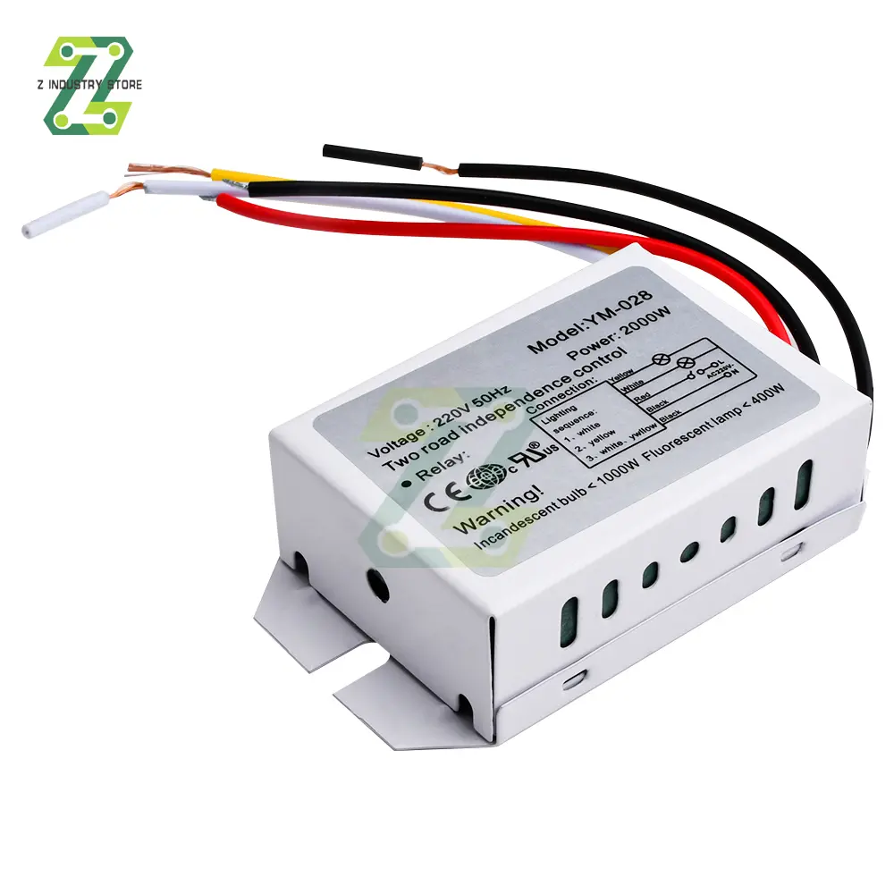 220V 2 Ways 3 Ways Digital Subsection Switch 1000W for Ceiling Light Independence Control Section Switch Piecewise Switch