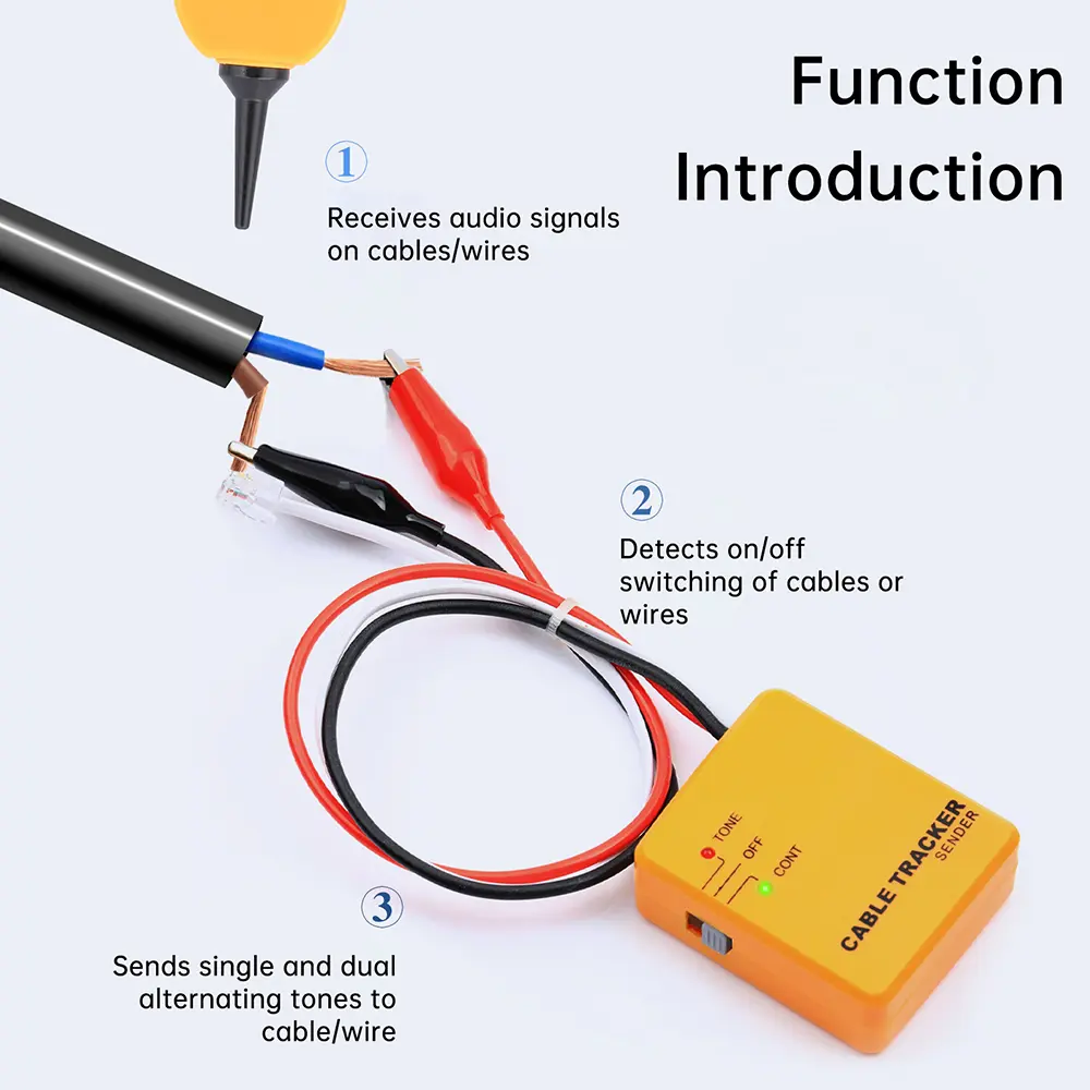 Multifunctional Network Telephone Line Cable Trackers Sensors Receiver Set Line Finder Detector Tool