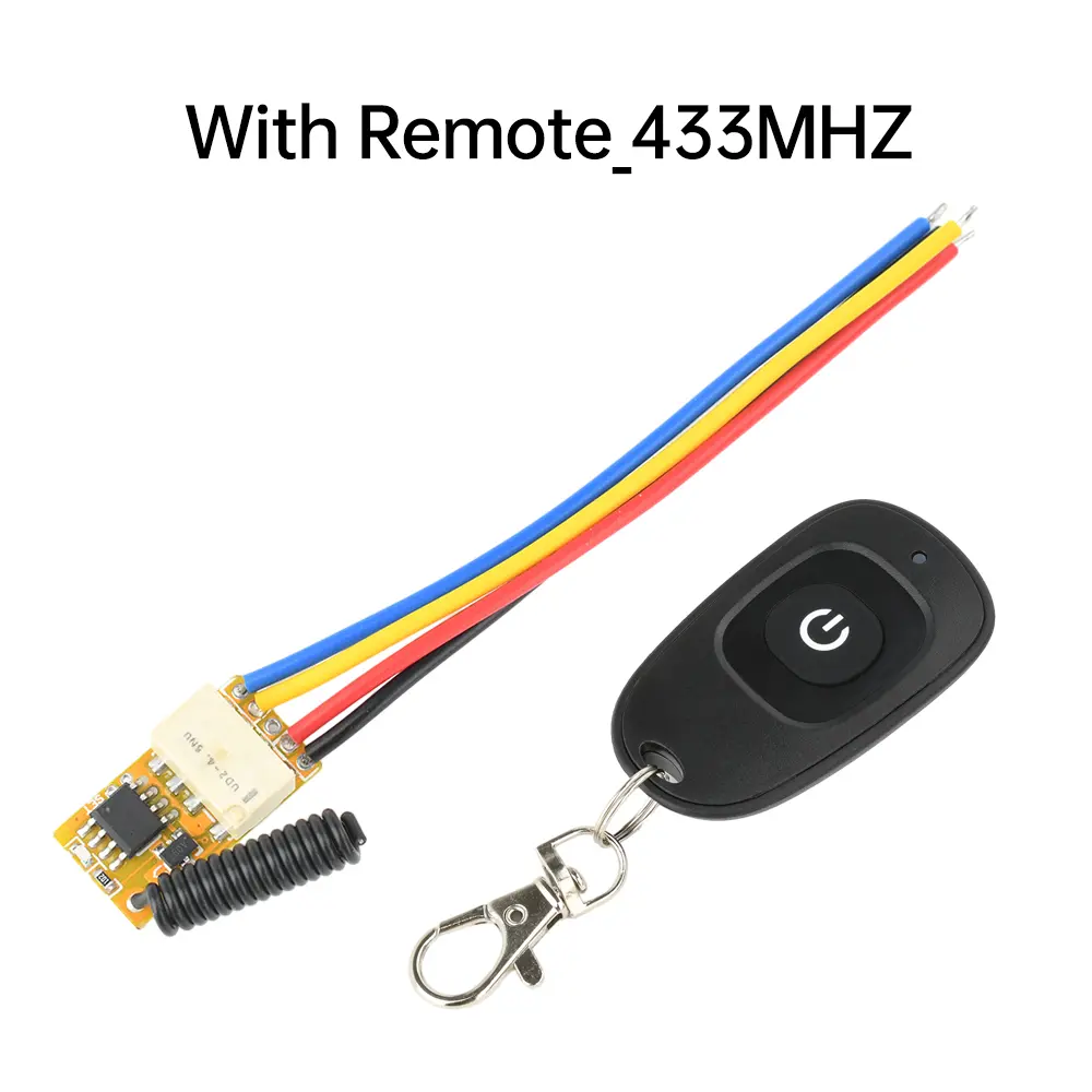DC 3.7~24V Mini Relay Remote Switch 433MHZ Wireless Remote Switch RF Signal Transmitter EV1527 Receiver RF Remote Switch Kit