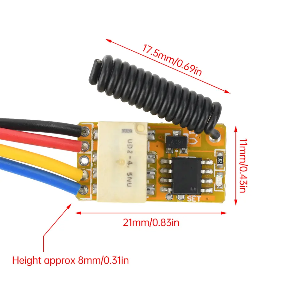 DC 3.7~24V Mini Relay Remote Switch 433MHZ Wireless Remote Switch RF Signal Transmitter EV1527 Receiver RF Remote Switch Kit