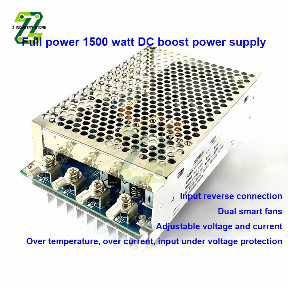 1500W DC Converter Step-up Power Supply Module DC-DC 12V-48V To 24V-70V Boost Constant Current Charging Speed-up Module