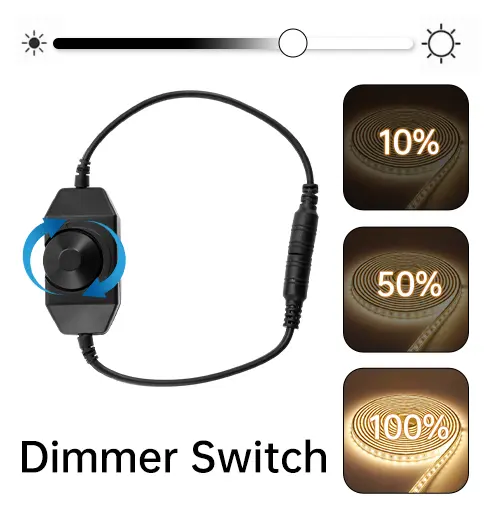 DC 12~24V LED Light Dimmer LED Light Switch Module Knob Adjustment Switch LED Light Controller DC/USB Interface