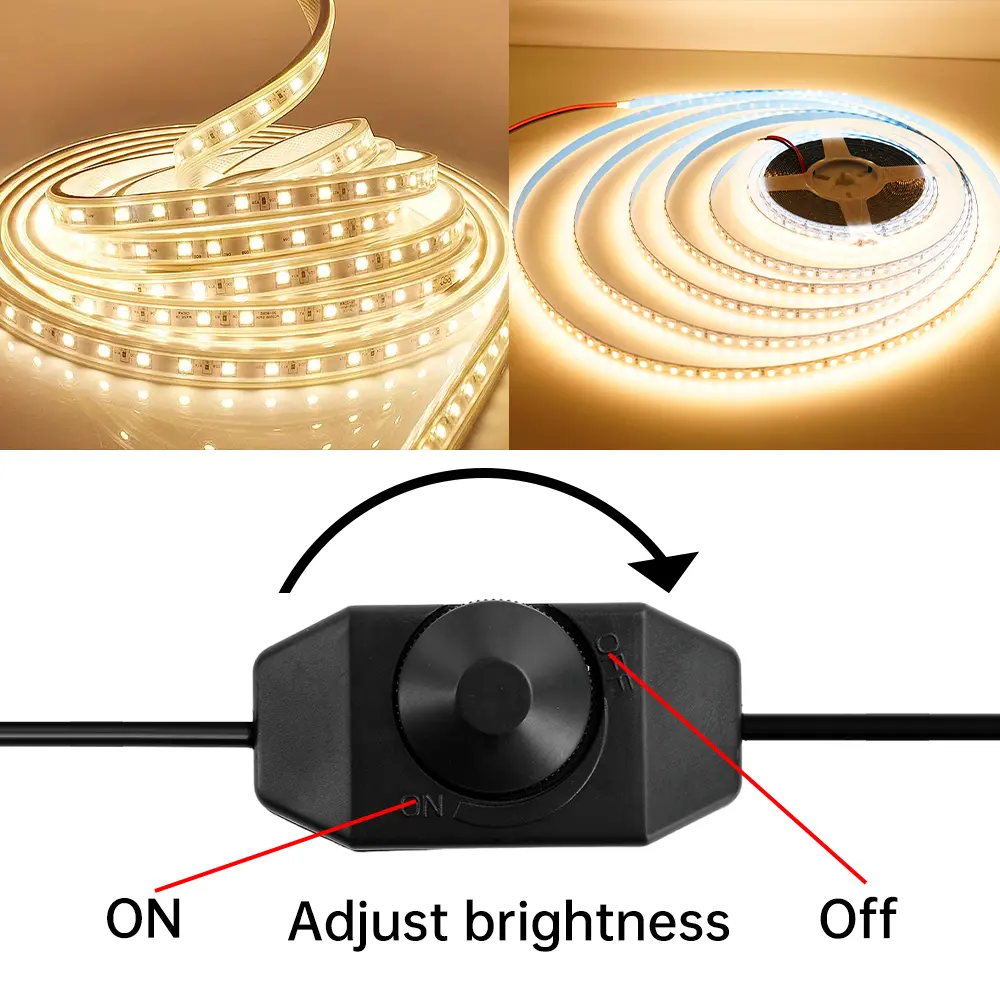 DC 12~24V LED Light Dimmer LED Light Switch Module Knob Adjustment Switch LED Light Controller DC/USB Interface