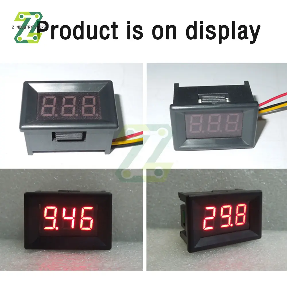 DC 0-300V DC 0-600V 0.36" LED Digital Voltmeter Voltage Meter Volt Instrument Tool Display 110V 220V DIY 0.36 Inch