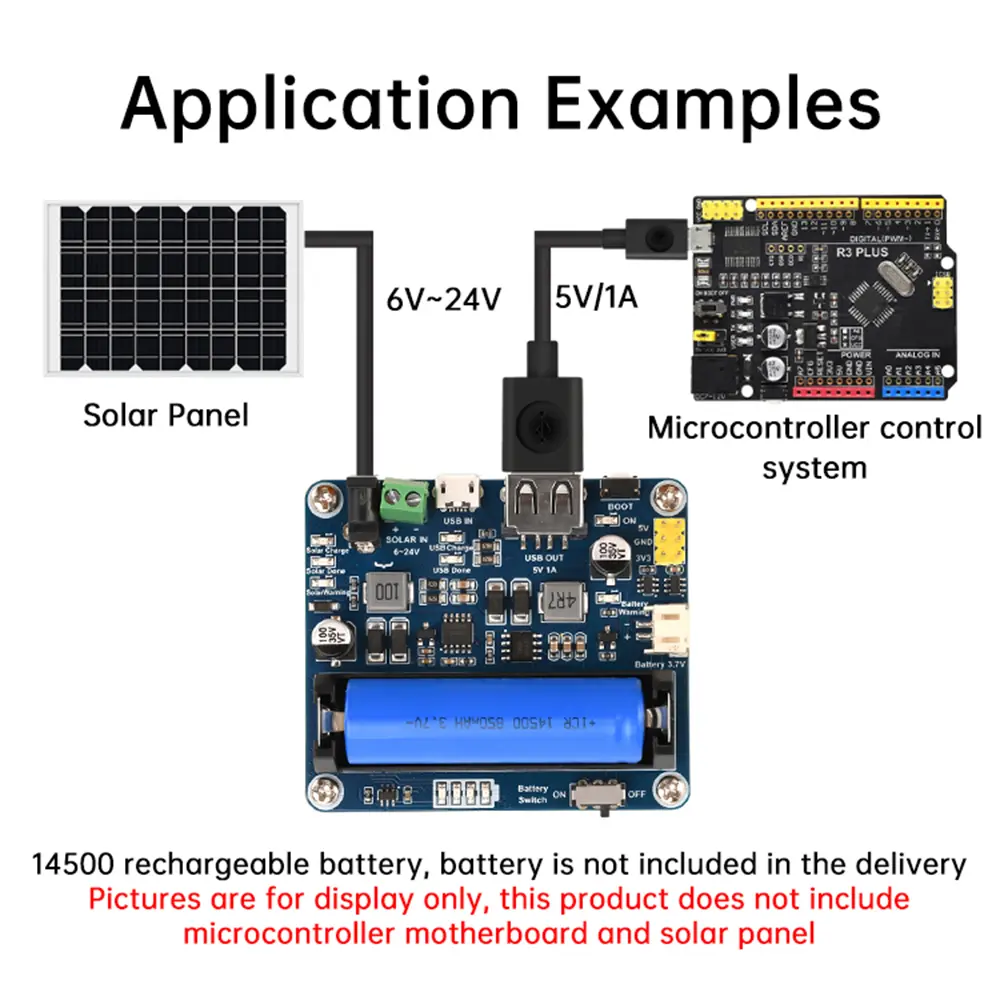 6V-24V Solar Panel Charge Power Management Module Solar Charging BMS Supports MPPT Over Charge/Discharge Protection
