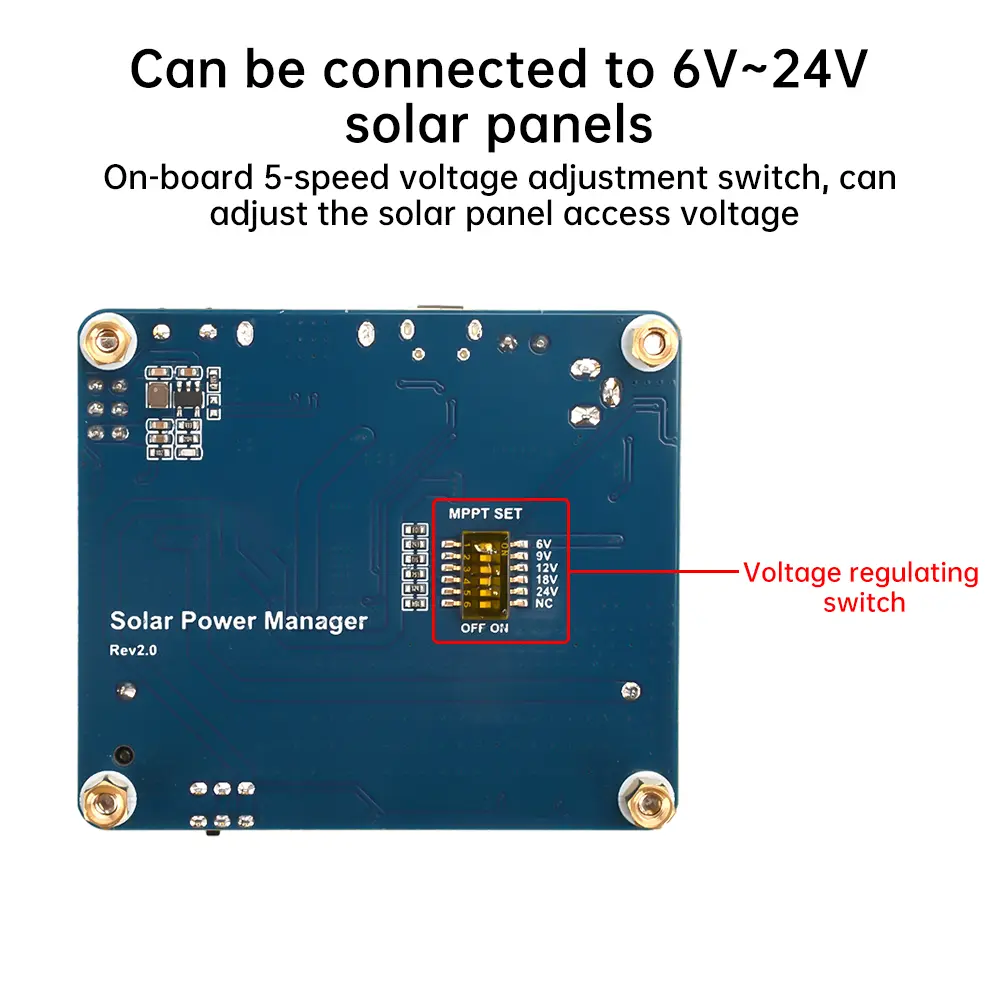 6V-24V Solar Panel Charge Power Management Module Solar Charging BMS Supports MPPT Over Charge/Discharge Protection