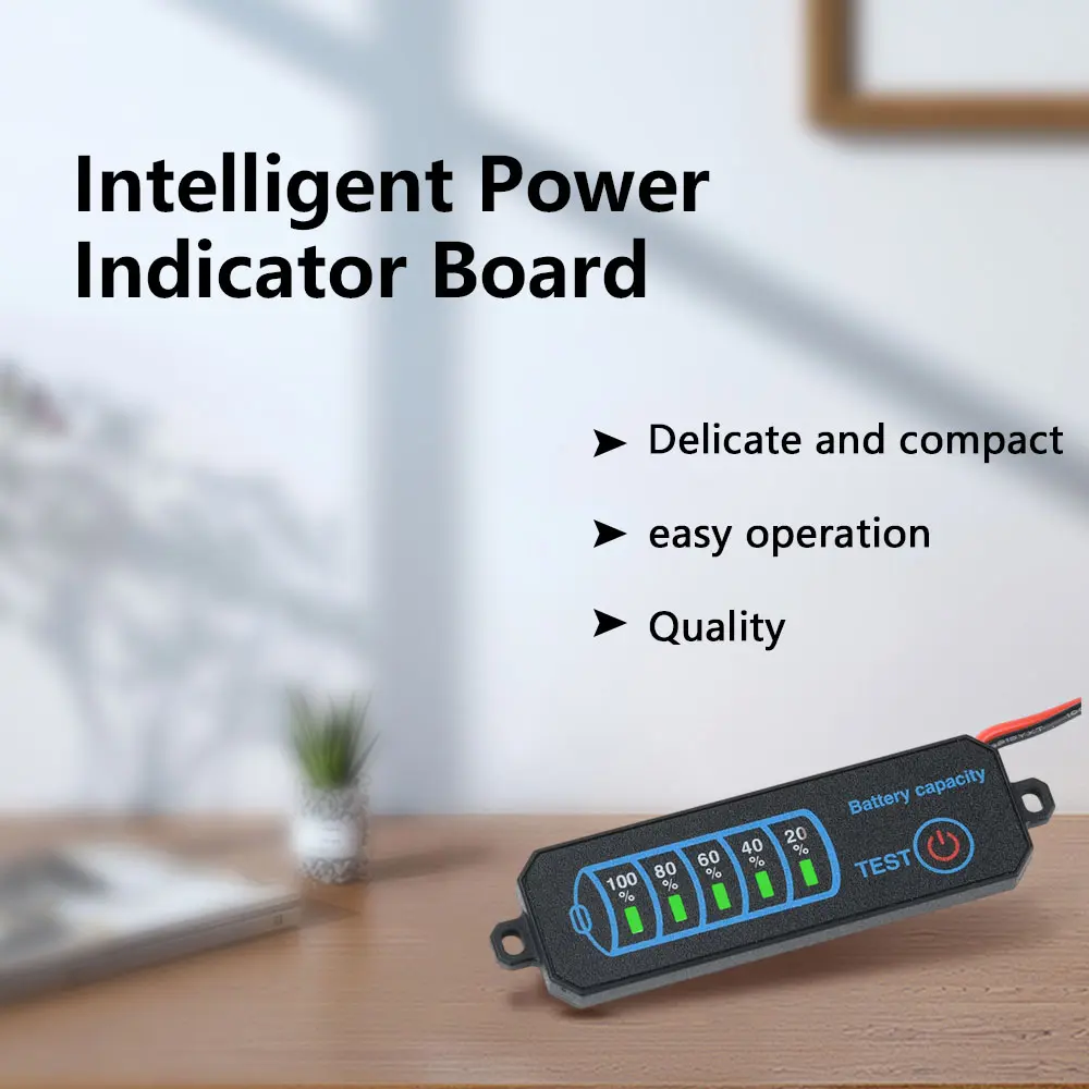 5PCS DC5V-30V 2-8S Battery Level Gauge Ternary Lithium Battery Lithium Iron Phosphate Lead-acid Battery Capacity Display Tester