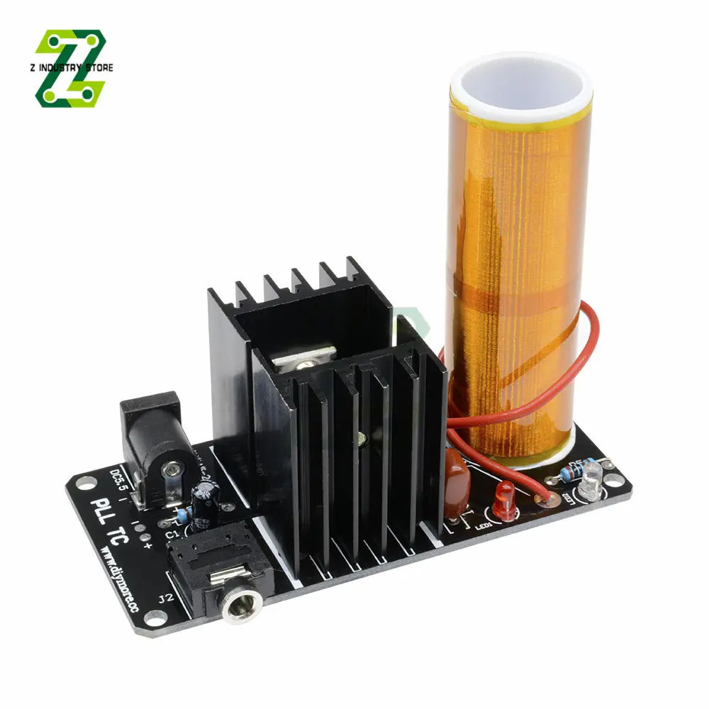 Mini Tesla Coil 15W Mini Music Tesla Coil Plasma Speaker Tesla Wireless Transmission DC 15-24V