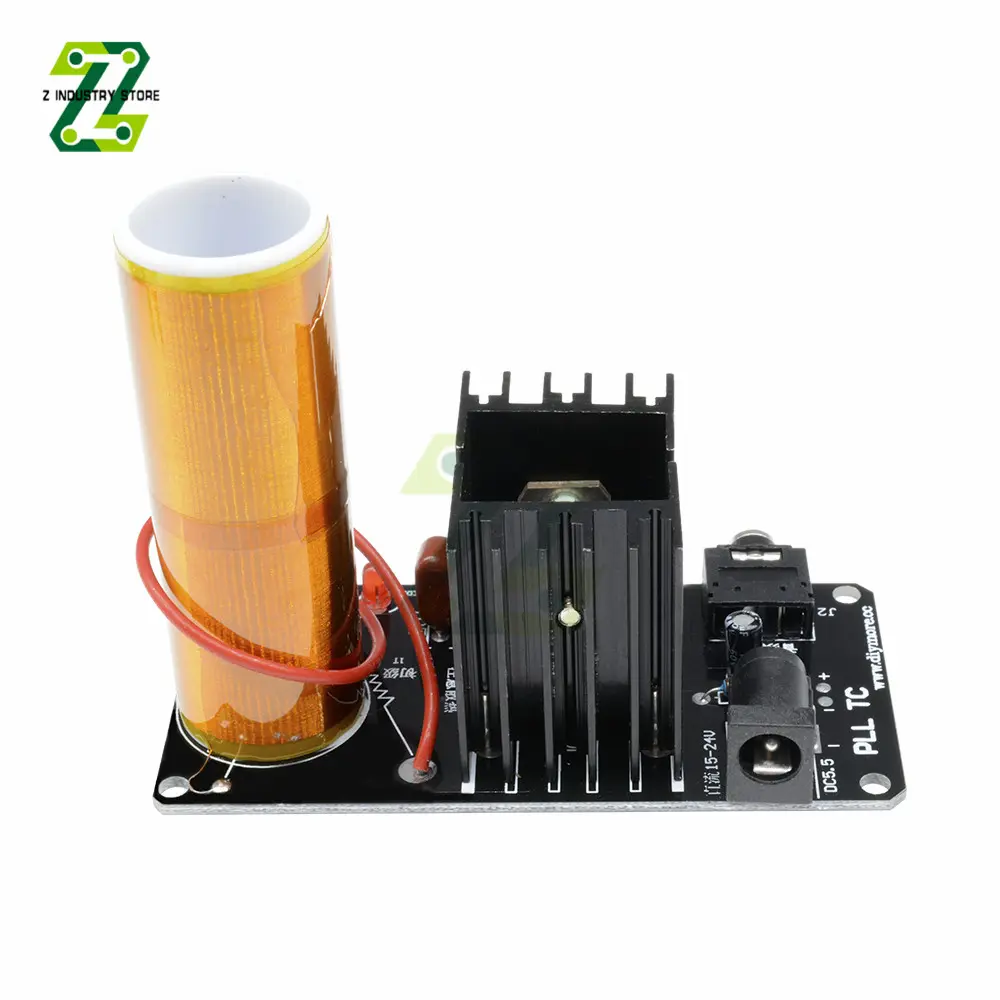 Mini Tesla Coil 15W Mini Music Tesla Coil Plasma Speaker Tesla Wireless Transmission DC 15-24V