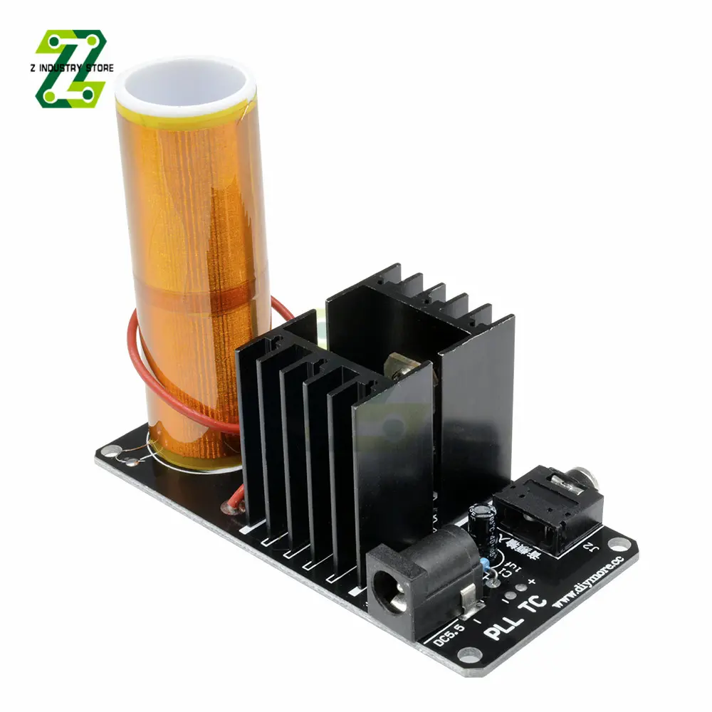 Mini Tesla Coil 15W Mini Music Tesla Coil Plasma Speaker Tesla Wireless Transmission DC 15-24V