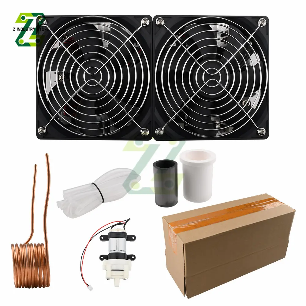 2500W DC12-48V ZVS Induction Heater PCB Board Induction Heating Machine With Coil Dual Fan Power Supply Kit