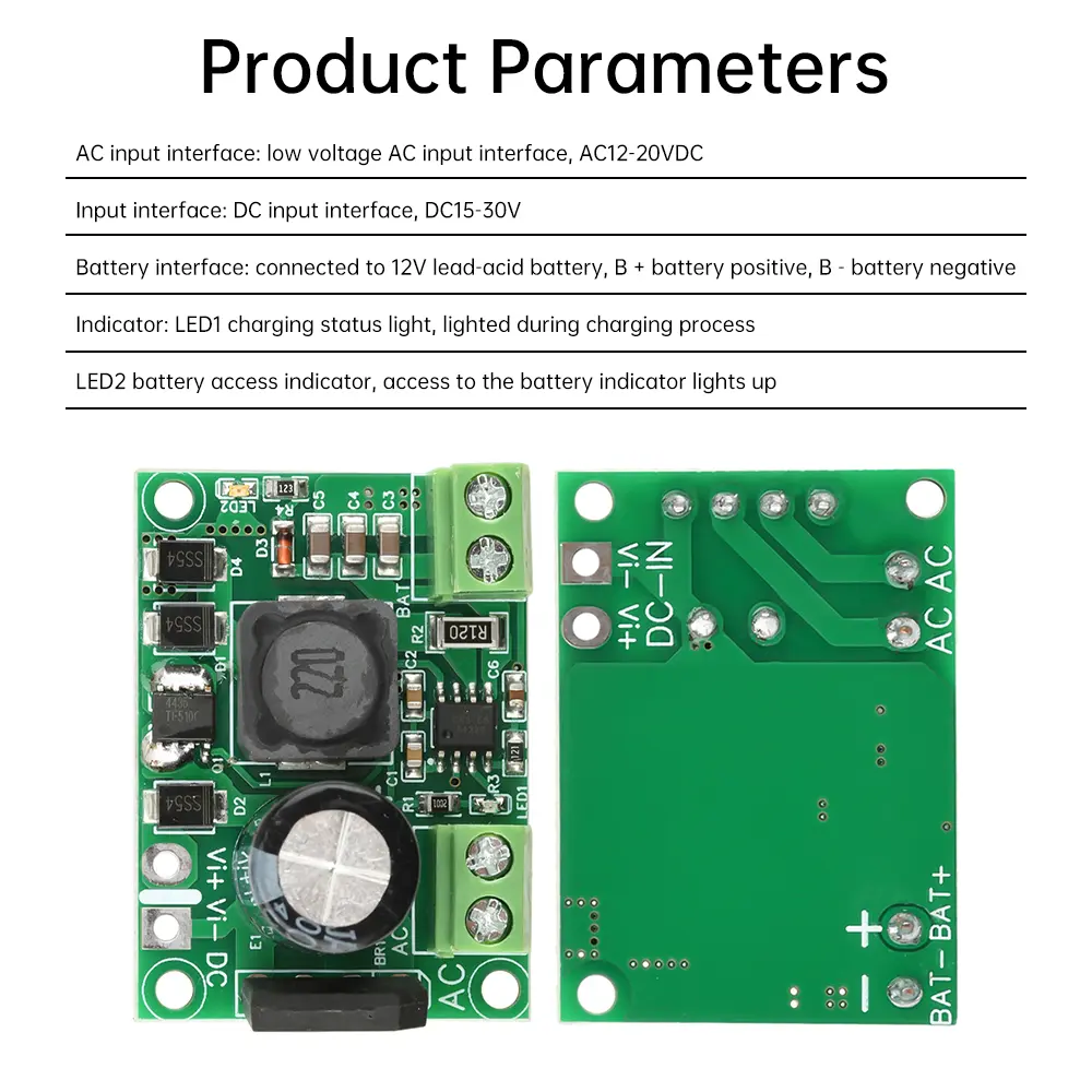 12V Lead-Acid Battery Charging Module Lead-Acid Battery UPS Diy Module Auto Control Switch Board Three Stage Charging ﻿