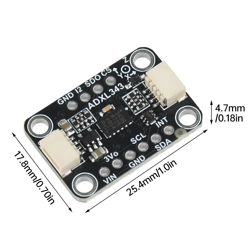 Adxl343 Three-Axis Accelerometer Digital Gravity Sensor Acceleration Module Supports I2C/Spi Communication